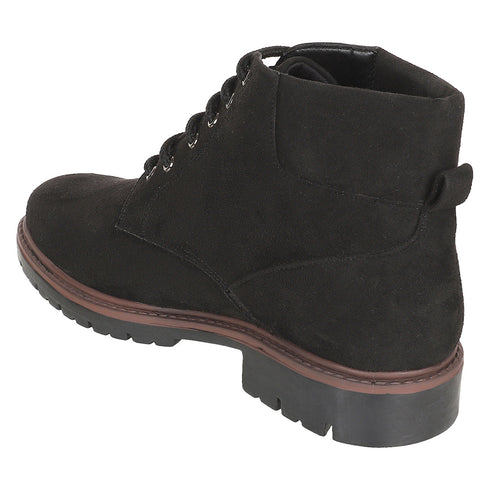 Men's Classic Black Lace-Up Boots