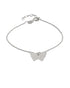 925 Sterling Silver Rhodium Plated Buttefly Charm Bracelet