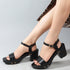 Women's Textured Block Heels Sandals