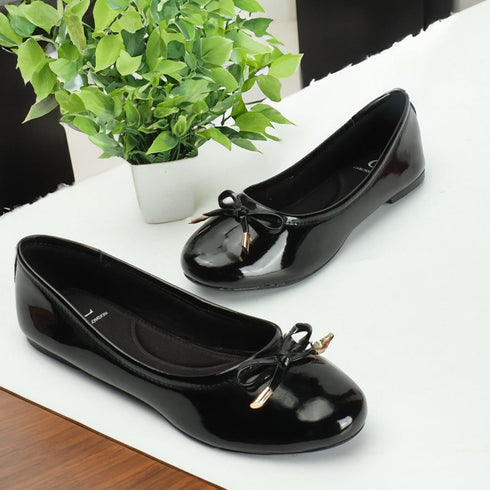 Women's Round Toe Bow Detail Ballerinas