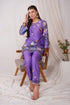 Printkari Poly Muslin Co-ord set in Purple