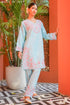 Kashmiri Aari Work Cotton Kurta Set - Sky Blue