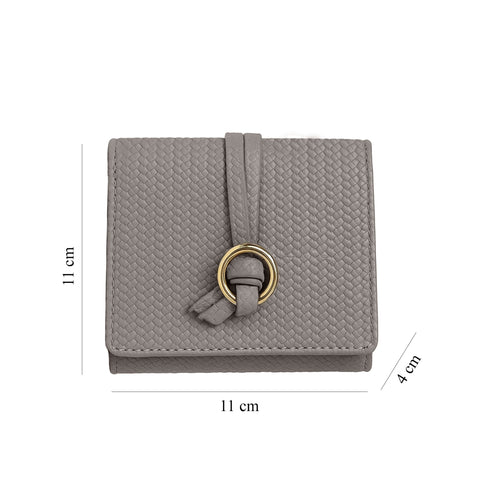 Carlton London Estelle Two Fold Textured Wallet Grey CLHB 37