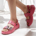 Women's Embellished Bow Slingback Waterproof Sandals