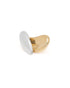 Two Toned Plated Tear Drop Stud Earring
