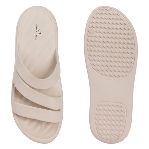Women's Three-Strap Platform Comfort Slides