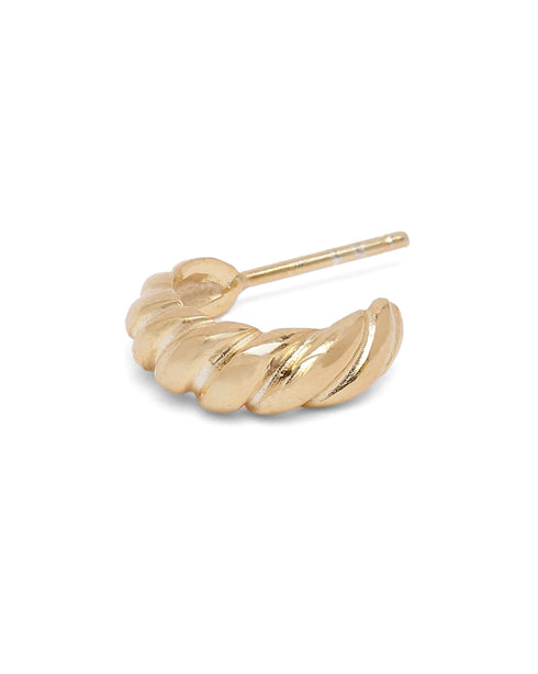 18kt Gold Plated Geometric Half Hoop Earring