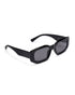 Women Black Toned Blue UV Protected Lens Square Sunglasses