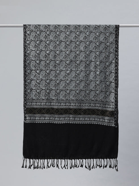 Women's Aari Embroidered Wool Stole