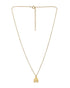 18kt Gold Plated CZ Bubble Letter R Pendant and Chain