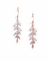 18kt Rose Gold Plated Marquise CZ Dangling Leaf Drop Earring
