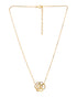 18kt Gold Plated CZ Floral Bold Necklace