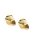 925 Sterling Silver 18kt Gold Plated Contemporary Petite Stud Earring