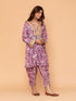 Saba Chikankari Kurta Set in Muslin Silk - Pink
