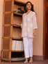 Saba Chikankari Short kurta in Slub cotton - Beige