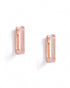 18kt Rose Gold Plated Square Mini Hoop Earring