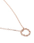 18kt Rose Gold Plated Twisted Halo Pendant Necklace