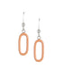 925 Sterling Silver Rhodium Plated Enamel Oval Drop Earring