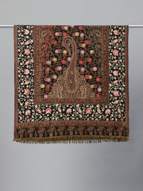 Women's Aari Embroidery Pure Wool Shawl