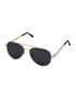 Women Gold and Black Toned Black Polarised Lens Aviator Sunglasses
