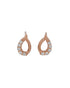 925 Sterling Silver 18kt Rose Gold Plated CZ Teardrop Petite Stud Earring