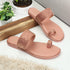 Women's Embellished Toe Ring Flat Sandals