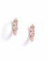 18kt Rose Gold Plated CZ Mini Hoop Earring