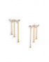 18kt Gold Plated CZ Dangling Chain Ear Cuff Earring