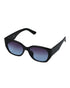 Women Black Toned UV Protected Purple Gradient Lens Cateye Sunglasses