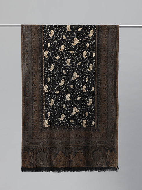 Women's Pure Wool Jamawar Embroidery Stole