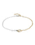 925 Sterling Silver 18kt Gold Plated Rhodium Embalished Anklet