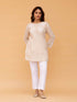Saba Chikankari Short kurta in Slub cotton - Beige