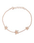18kt Rose Gold Plated Floral Charm Bracelet