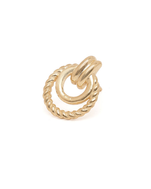 18kt Gold Plated Circular Stud Earring