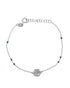 925 Sterling Silver Rhodium Plated Tree Of Life Enamel Charm Bracelet