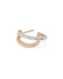 Two Toned Plated Sculpted Half Hoop Earring