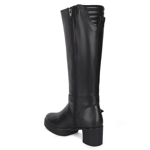 Women's Tall Riding Boot with Buckle Accent