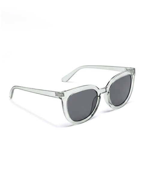 Women Green Toned Grey UV Protected Lens Cat Eye Sunglasses