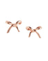 925 Sterling Silver 18kt Rose Gold Plated BOW Mini Stud Earring