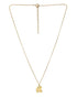 18Kt Gold Plated CZ 3D Balloon Letter A Pendant and Chain