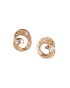 925 Sterling Silver 18kt Rose Gold Plated CZ Petite Stud Earring