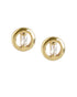 925 Sterling Silver 18kt Gold Plated CZ Mini Stud Earring