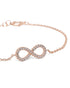 18kt Rose Gold Plated CZ Infinity Charm Bracelet