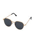 Women Gold and Black Toned Black UV Protected Lens Rectangle Sunglasses