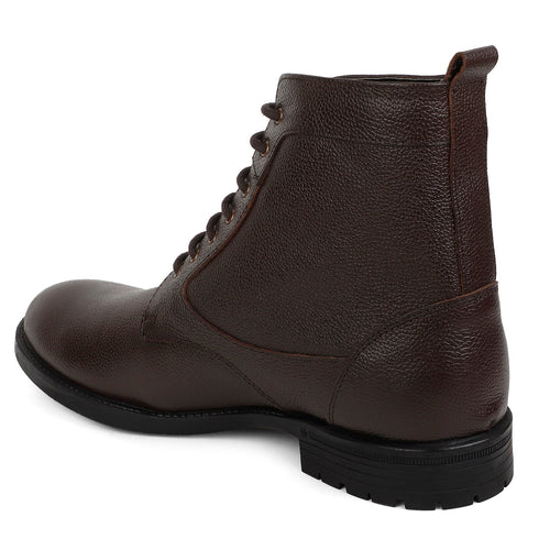 Men's Textured Lace-Up Ankle Boots