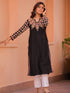 Komal x HOK Saba Chikankari Long Kurta in Rayon Cotton - Black