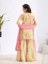 Women's Summer Cotton Embellished Sharara Set