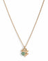 18kt Gold Plated CZ Four Clover Pendant and Chain Necklace