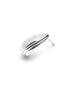 925 Sterling Silver Rhodium Plated Half Hoop Earring