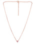 18kt Gold Plated Dangling Solitaire Heart Necklace